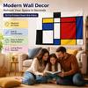 Mondrian Style Modern Abstract Tapestry 2D Flat Printed Peach Skin Geometric Wall Hanging Living Room Bedroom Home Art Backdrop