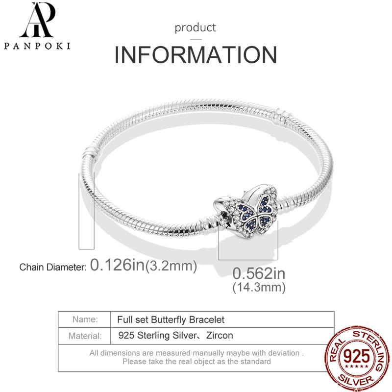 20 Style Original 17CM-20CM 925 Silver Snake Basic Bracelet Heart Moon Star Women DIY CZ Jewelry Fit Beads Charm