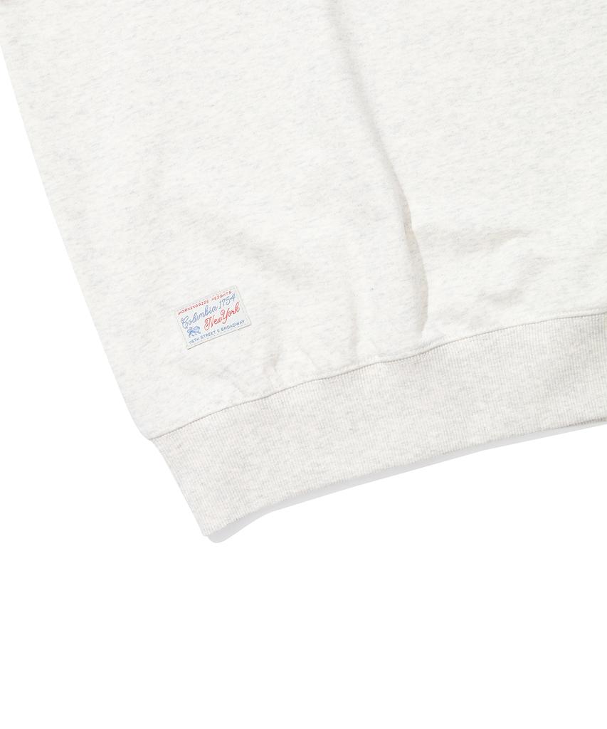 COLUMBIA UNIVERSITY Crack Logo S/S Sweatshirts Oatmeal