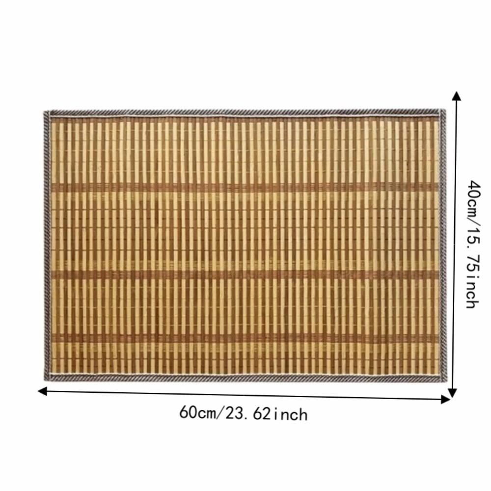 Rustic Bamboo Placemat Lightweight Kitchen Table Mat New Table Protection Mat  Dining Room Layout