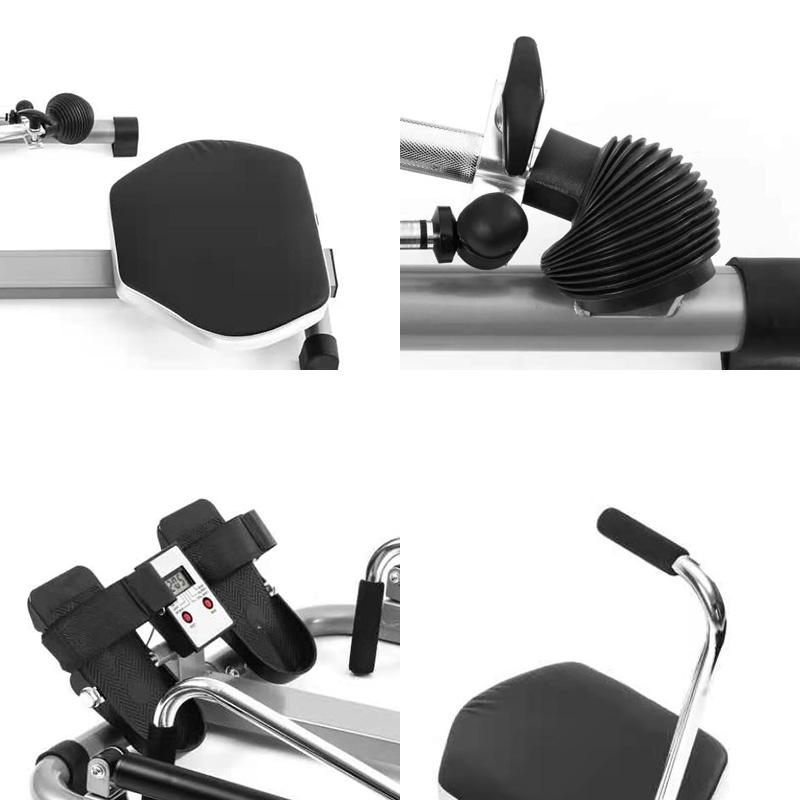 Heimtrainer Verstellbarer Rudergerät Rower Doppelte Hydraulische Widerstand