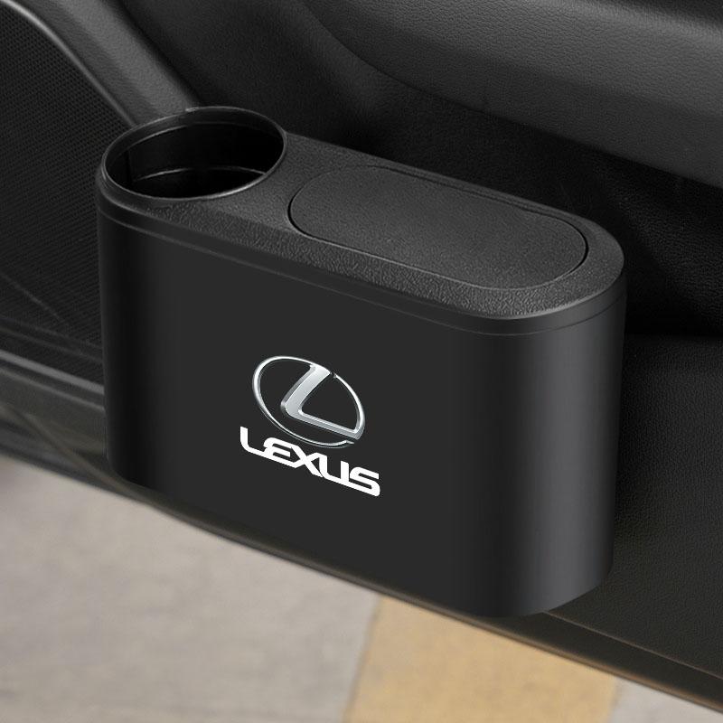 Interior Stickers Car Door Organizer Trash Can With Water Bottle Holder Trash Bin For Lexus CT200H IS250 RX300 RX350 RX450H GX46