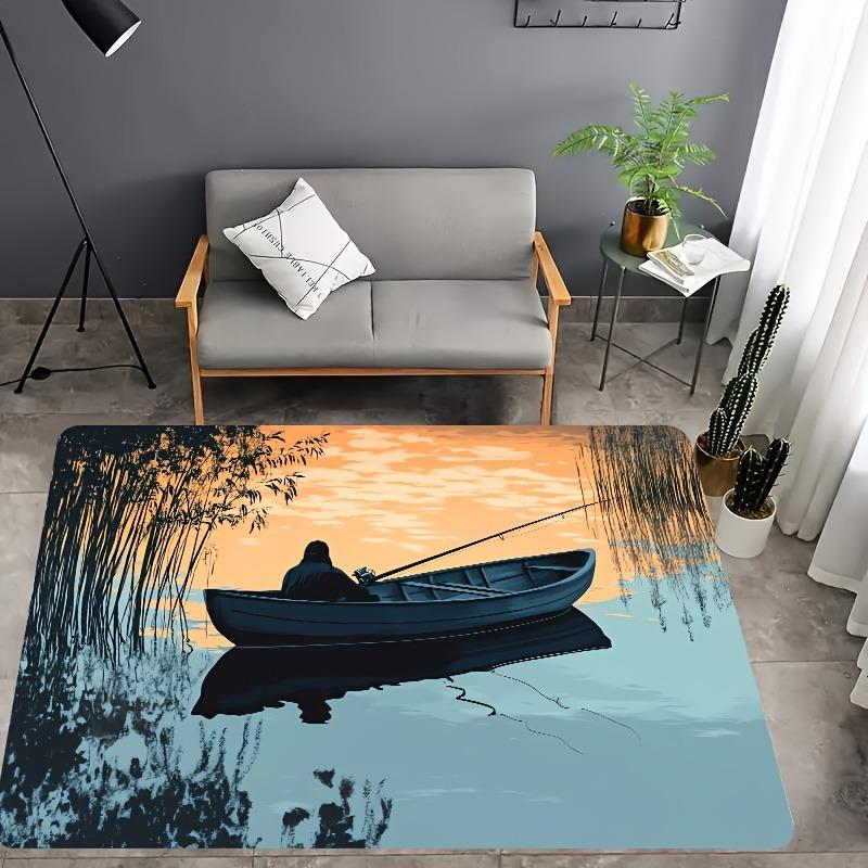 1PC Boat Kitchen Rugs Non-Slip Home Door Mats Pop design Bathroom Rugs Bath Mat Carpet for Home Sink Laundry Decor