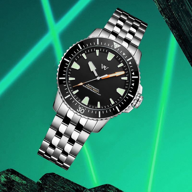 WM Watch NH35 Automatic Mechanical Watch 200M Water Resistant AR Coated Sapphire Crystal Welly Merck Watches For Man WM211
