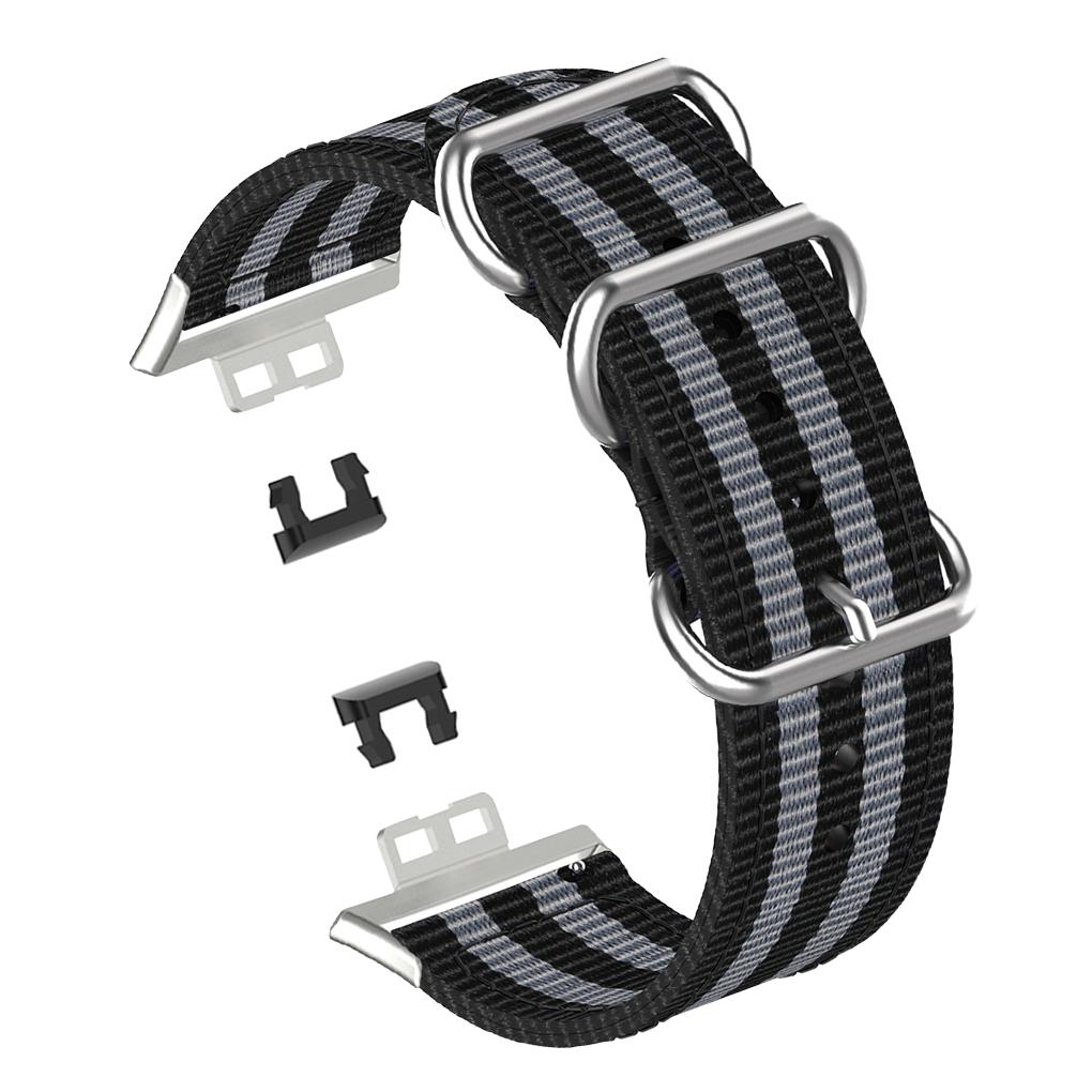 

Smart Watch Replacement Strap Adjustable Band Woven Colorful Wristband Repair Parts Compatible with Watch FIT Accessories black gray