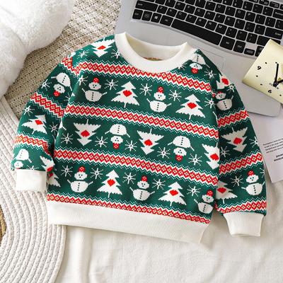 Children's Sweatershirts Thickened and Fleece Autumn Winter Boys' Warm Clothes Girls' Thick Knitted Casual Children's Pullover Outwear Christmas