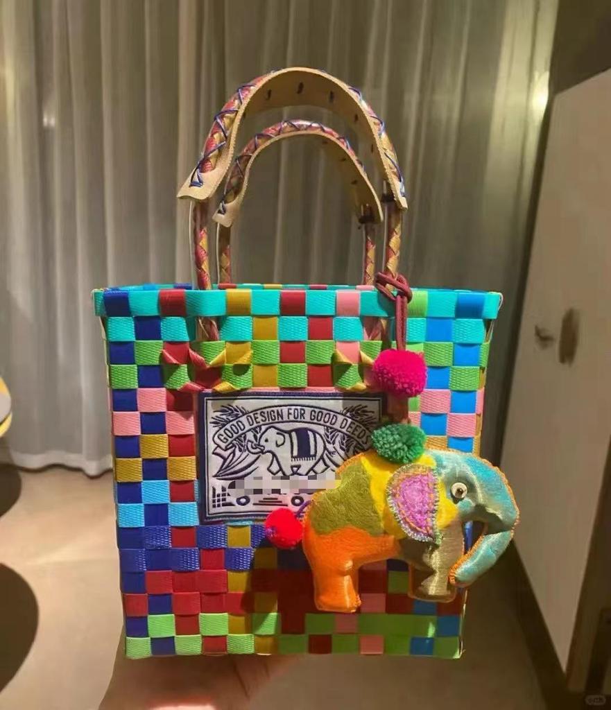 Elegante 2025 Thailändische Handgefertigte Geflochtene Körbe: Strandtasche