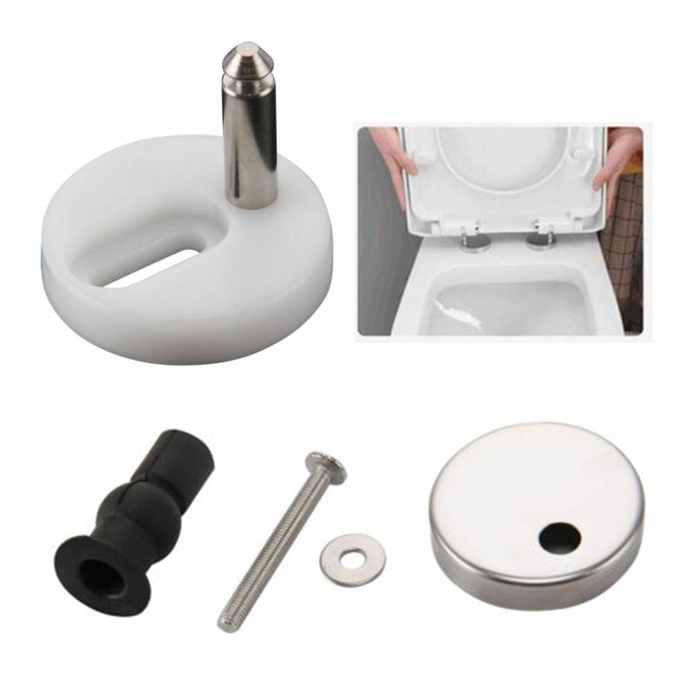 2pcs  Stainless Steel Toilet Seat  Top Fix Hinge Home Hardware Soft Release Quick  Toilet Seat Hinge