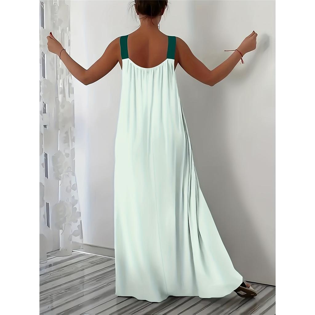 Women's Plus Size Dress Loose Casual Side Pocket Suspender Dress