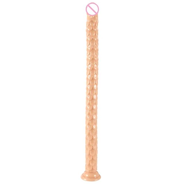 50CM Overlength Scaly Pattern Anal Plug Dildos with Suction Cup Soft Anal Dilator Phallus Masturbator Sex Toys Butt Plug Penis