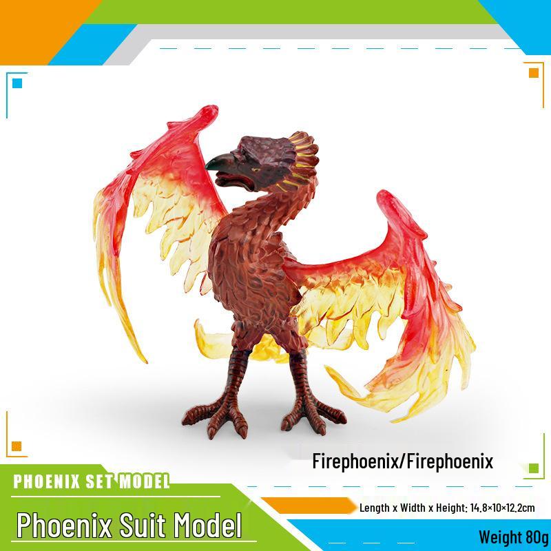 Children s Mythical Fire Phoenix Model Toy - Cognitive Divine Beast Ornament