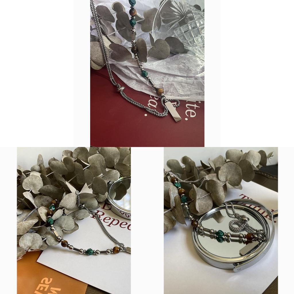 Handmade Stainless Steel Pendant Necklace With Geometric Design For Men And Women