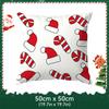 Christmas Themed Decor Pillowcase Printed Polyester 40/45/50Cm Throw Pillowcover Decorative Sofa Cushion Pillowslip Home Decor