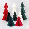 Origami Honeycomb Christmas Tree Tabletop Ornament for Home and Party Decor