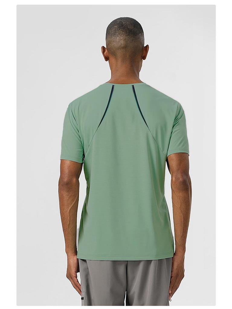 Herrars Reflekterande Snabbtorkande Antibakteriell Utomhussport T-shirt