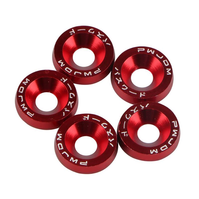 

10X M6 JDM алюминиевые крылья/бамперы/болты для моторного отсека красный