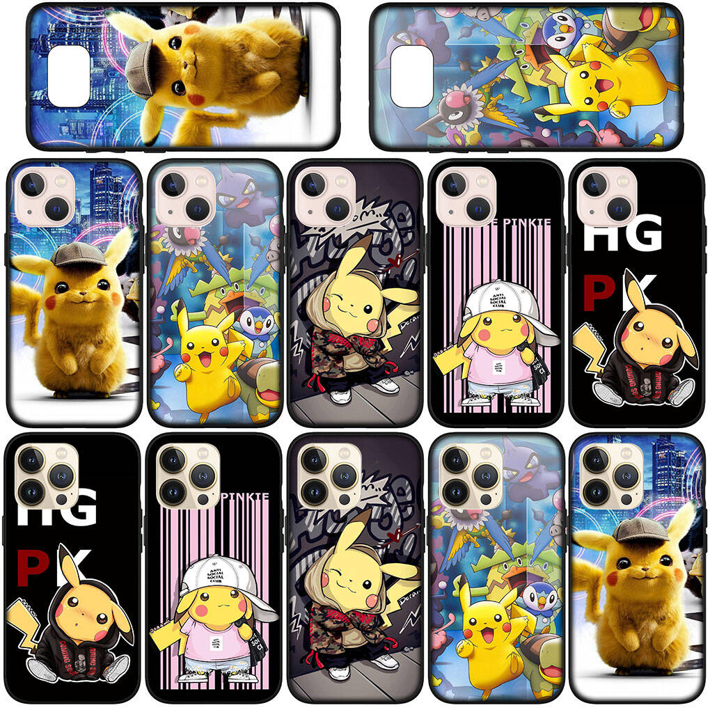 Custodia per Telefono per iPhone 17 16 15 Plus Xiaomi Poco F8 F7 X7 X6 M8 C85 C75 C71 Redmi Note 14 12 11 13 Pro Max A4 14C 13C 15C Sfondo Pokemon GO Pikachu