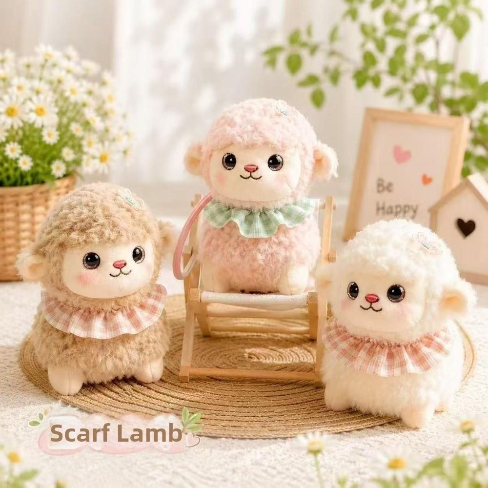 Lamb New Year Sheep Plush Doll Ornaments Fluffy Lamb Pendant Sheep Plush Keychain Bedroom Decor