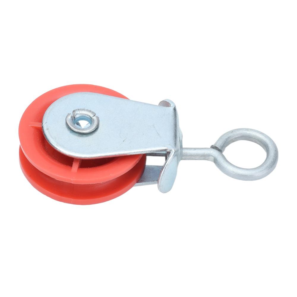 10pcs Single Groove Fixed Pulley Red Plastic Wheel Automatic Waterline Pulley Chicken House