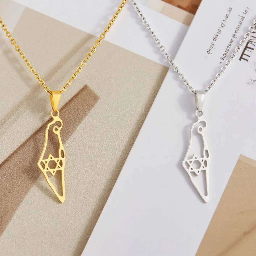 Stainless Steel Star of David Necklace Pendant