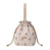 Paul Joe Break Time Marks Bear Latte Lunch Drawstring Bag & PAJB-TB08-BE