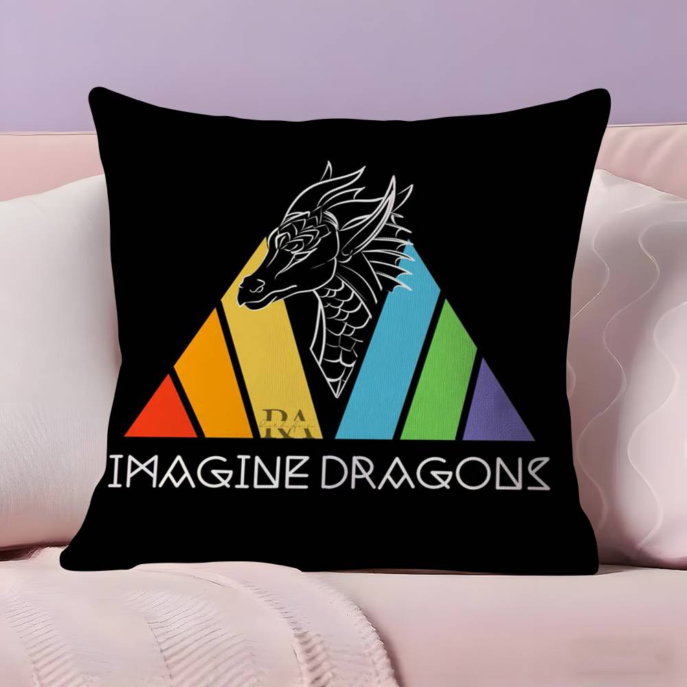 L-Imagine D-Dragons Kissenbezug Ultraweiches Hautfreundliches Gewebe Wolkenähnlicher Komfort & Verdeckter Reißverschluss