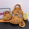 Sac Bandoulière en Peluche Capybara - Sac de Rangement Poupée Cartoon Mignon