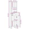 VidaXL Armoire de Salle de Bain, Colonne de Toilette avec Tiroir et Compartiment, Meuble de Rangement Intérieur, Bois Massif 352000