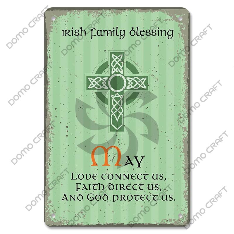 Irish Whiskey Poster Vintage Metal Plaque Sign Dublin Stout Metal Tin Plates Wall Decor for Bar Irish Pub Club Home