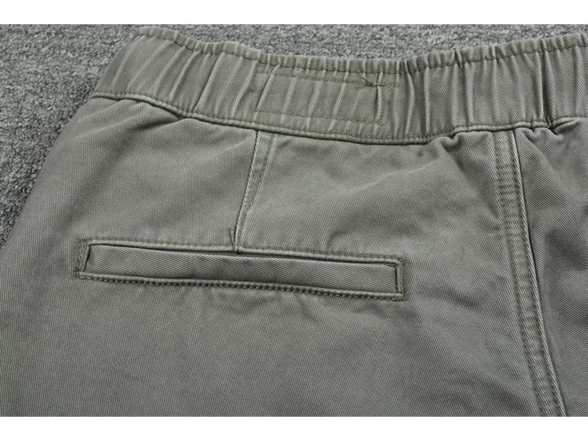 Men's 2022 Summer Elastic Waist Casual Shorts - Solid Color, Korean Style, Trendy, with Drawstring.