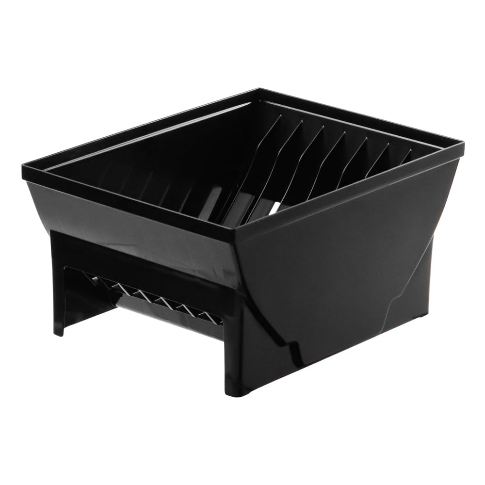 Richell ES Totono Drawer Dish Stand R Wide Black 1pc 910157 Plate Divider Dish Storage Case Vertical Placement Web Exclusive Color Kitchen Drawer