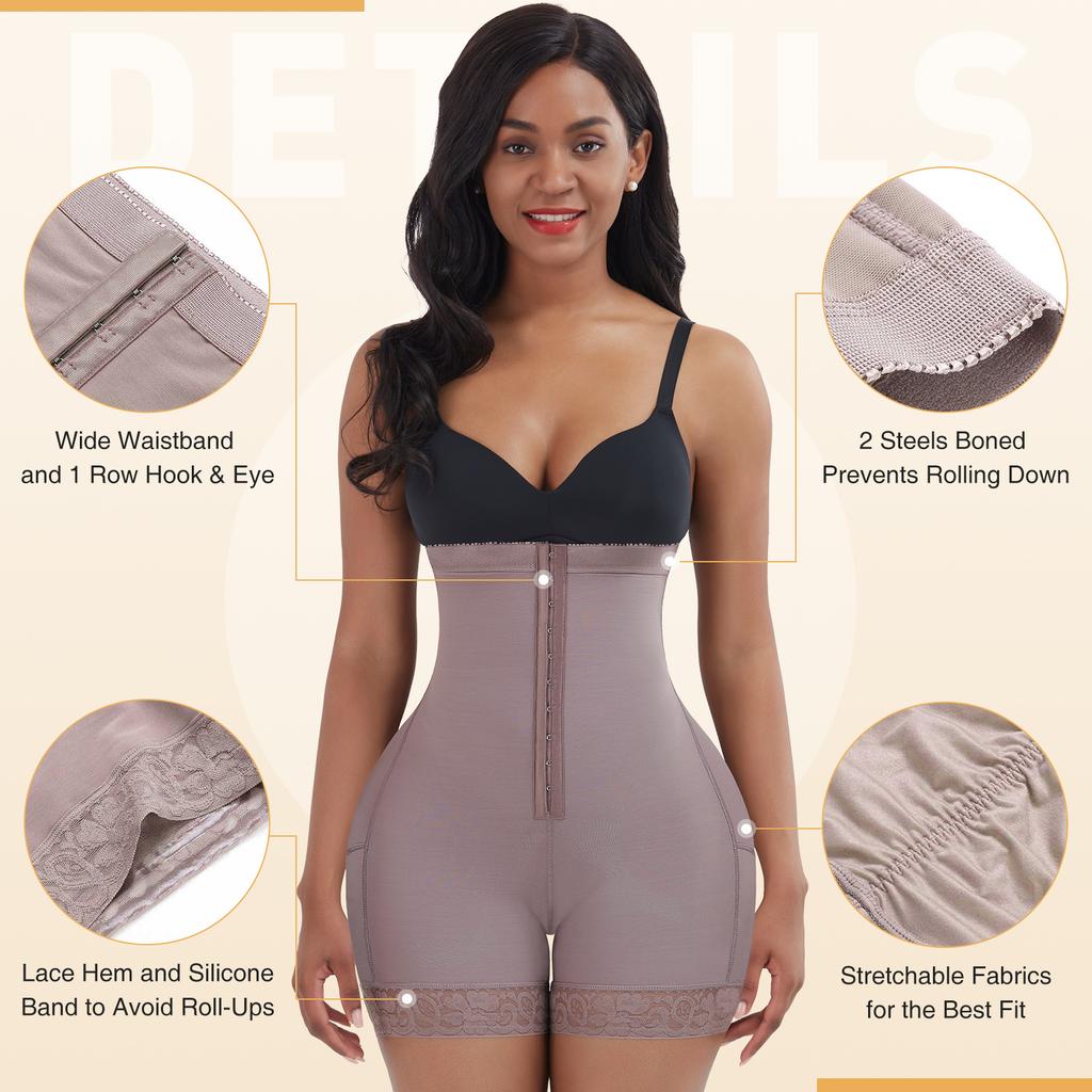 Women's High Waist Body Shaper Panties Stage 2/3 Shaper Adjustable Hooks Spandex Thigh Trainer Butt Lifter Large Stock Now