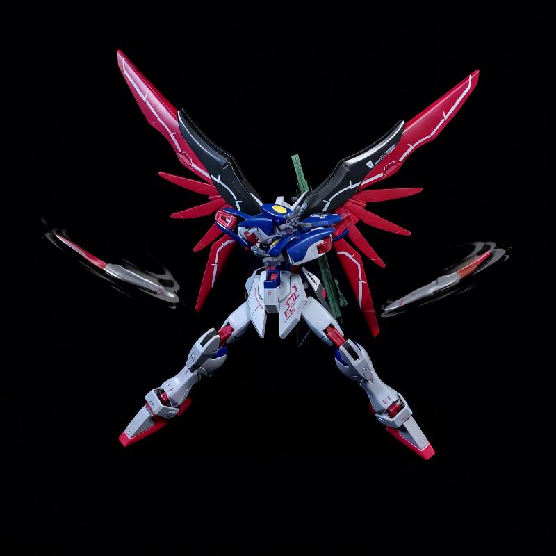 1/144 HG Destiny Spec II Final Battle Image Color Assembly Model Kit Seed Action Figure Deep Blue Armor Collectible Toy Boy Gift