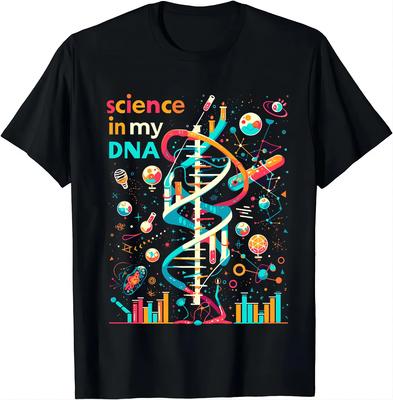 Nauka jest w moich genach - DNA Bio Nauczyciel Nerd Zabawna Koszulka Naukowa Odzież Damska Koszulki Graficzne Camisetas
