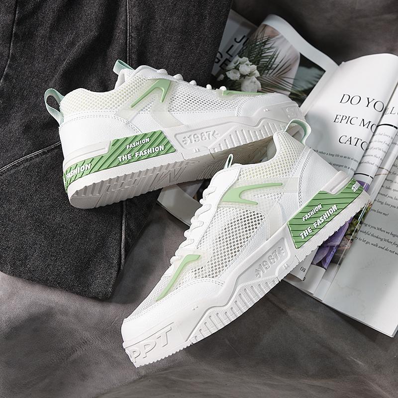 Fashion Vulcanized Sneakers Men Mesh Breathable Canvas Shoes For Men Summer Casual Shoes Sneakers Male British Style Sneakers