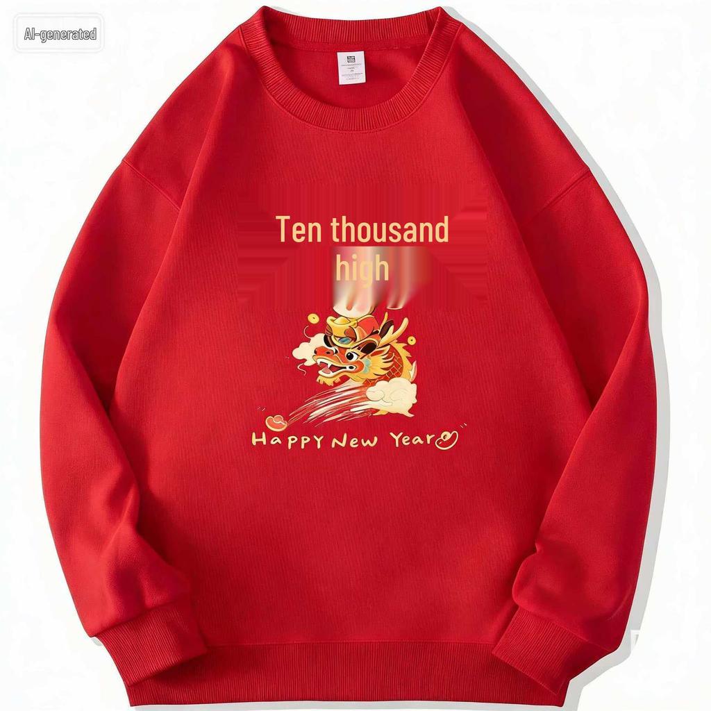 2026 Year of the Horse Red Hoodie - Festive Unisex Sweatshirt