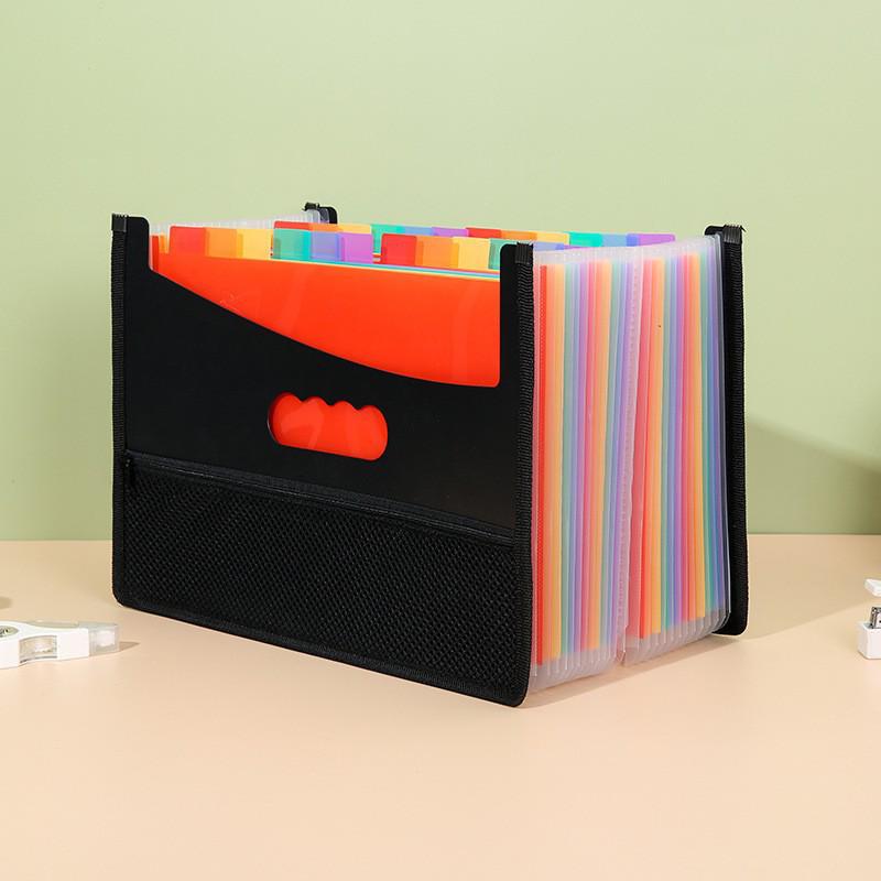 Desktop Stand-up Accordion Folder with 13/25 Pockets - Student Exam Paper Organizer
