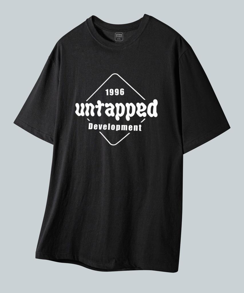UNTAPPED STUDIO Square Signature Pure Cotton Big Oversized Short Sleeve T-Shirt 2 Colors