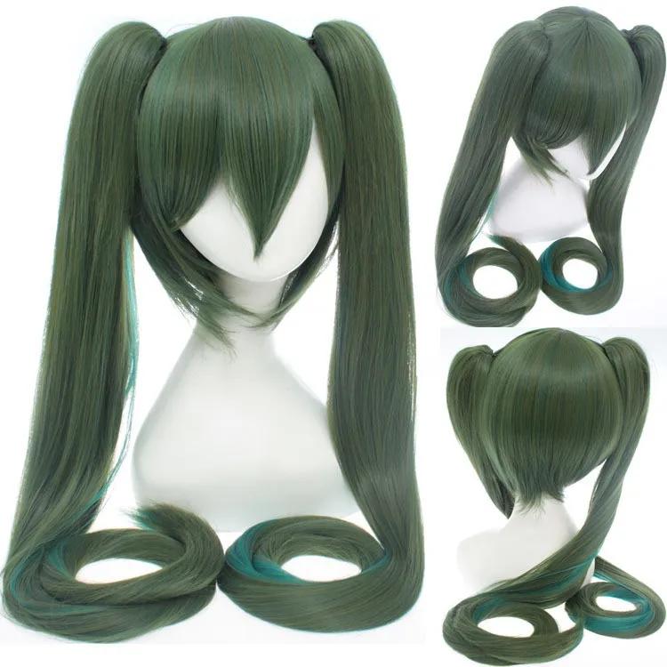 28 Colori Mi Ku Parrucca Cosplay Lunga Resistente al Calore Capelli Sintetici Code di Cavallo con Clip Feste di Halloween Parrucche + Cuffia per Parrucca Snow Mi Ku