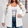 Women's Fashion Casual Plus Size Solid Color Long Sleeve Jacket