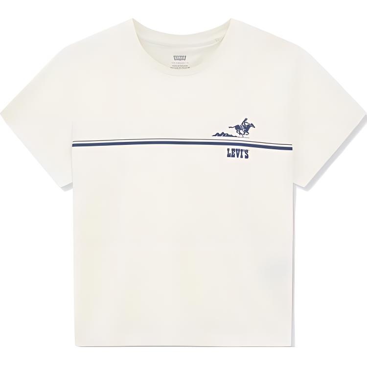 

Футболка Levis с принтом и круглым вырезом, с коротким рукавом, женская, кремовая, A2226-0069 XS