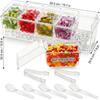 Salad Box For Fridge With Removable Compartments And Condiment Containers Portable And Fresh Keeping