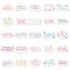 Motivational Cartoon Text Stickers - 100 Sheets for DIY Decor, Water Bottles, and Phones