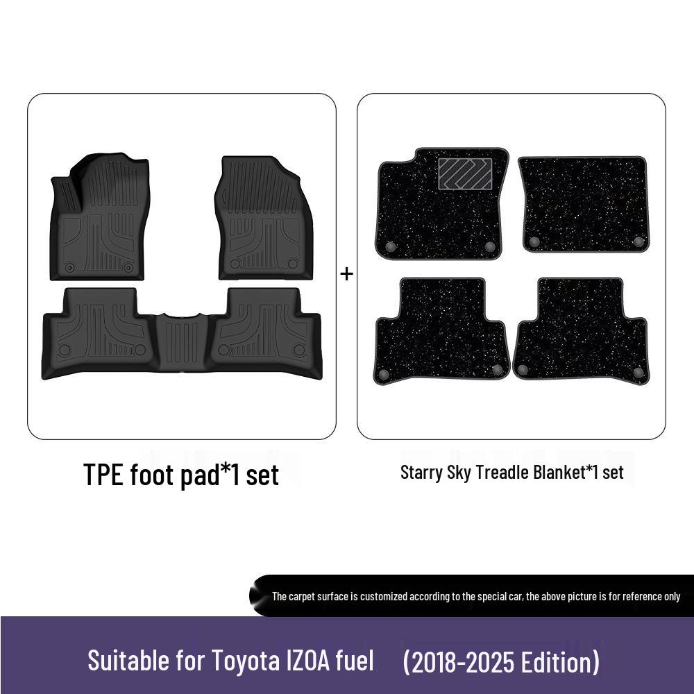 TPE Floor Mats for 2018-2025 Toyota IZOA - Anti-Slip, Wear-Resistant