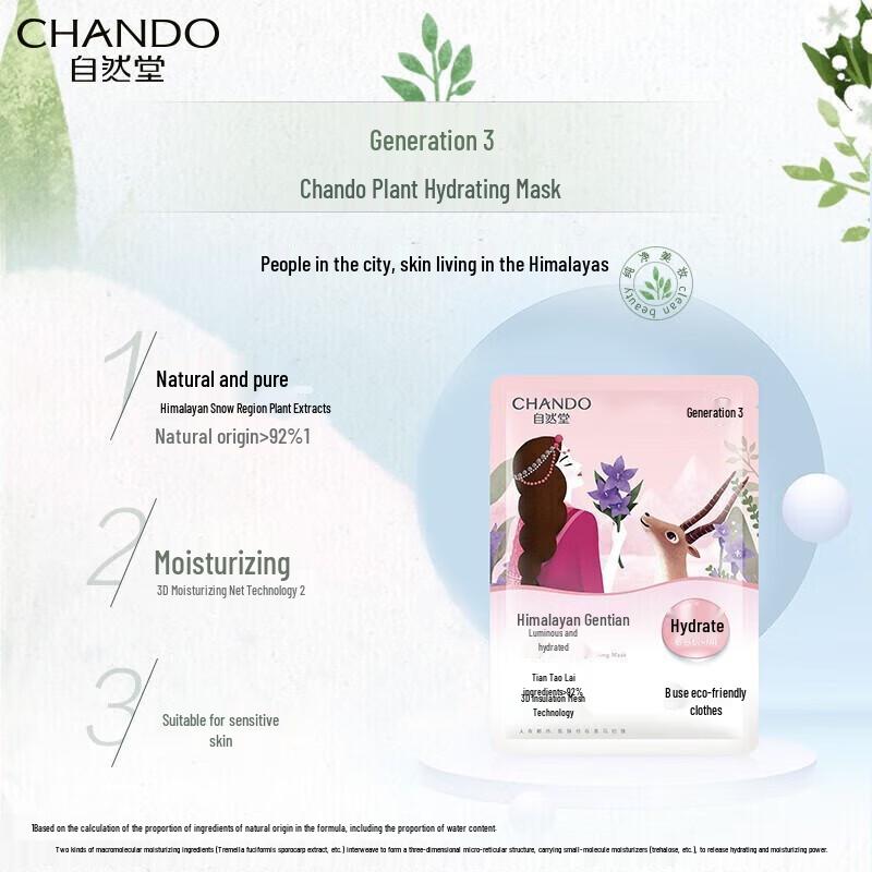 Chando Snow Region Gentian Brightening Mask Set
