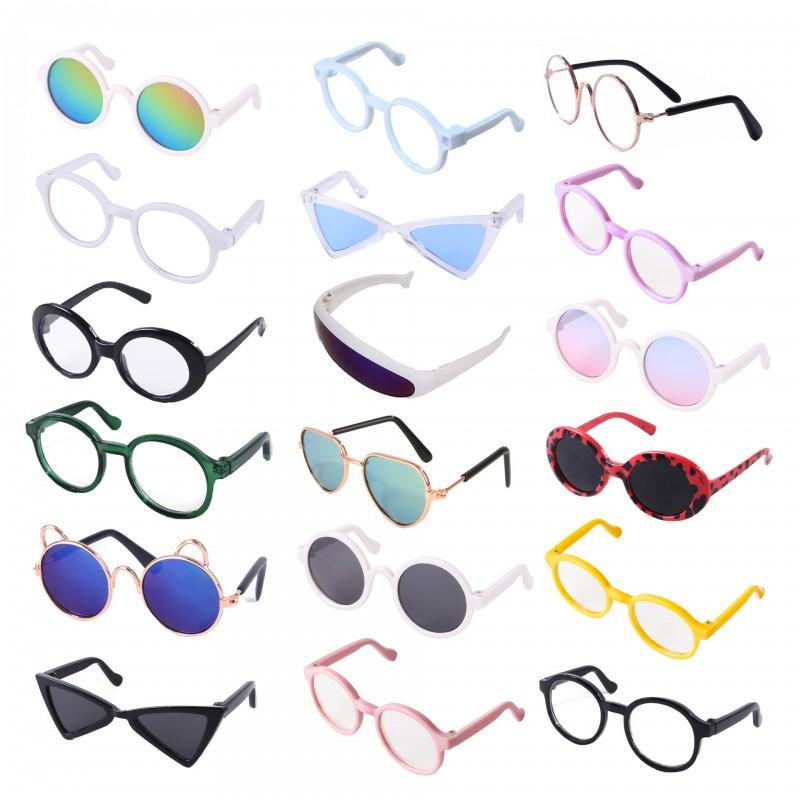 Pet Sunglasses Cats Dogs - Cute Cartoon Style Goggles Plastic Accessories In Multiple Colors Frames