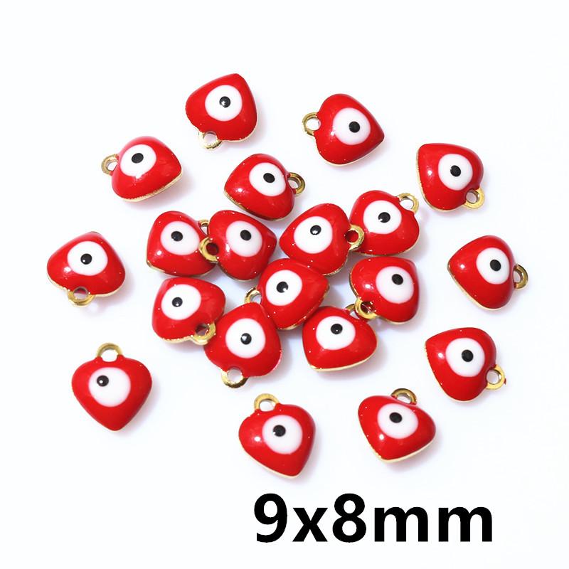 20pcs 10x8.5mm Enamel Evil Eyes Star Charms Pendant Stainless Steel DIY Jewelry Making Accessories Findings Bracelet Earrings