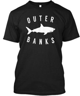 Outer Banks NC Squalo Obx Carolina del Nord Maglietta Vintage Made In USA dalla S alla 5XL