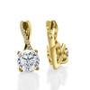 Stunning 4 Carat Gold Moissanite Earrings for Women Luxury Gift Box Passes Diamond Tester Real 925 Silver Dangle Earrings