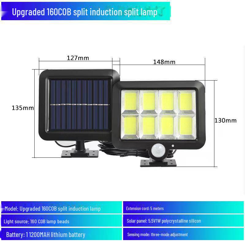 

Зовнішня світлодіодна світлодіодна лампа з 10 сенсорами COB - 56 світильників для приміщень, гаражів і садів